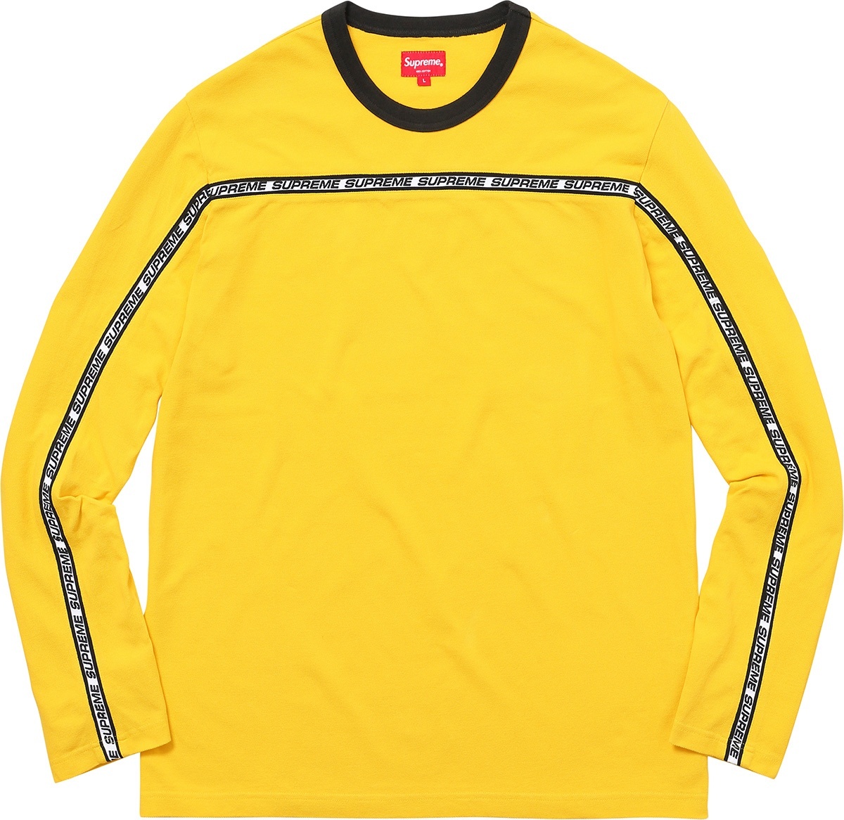 Tape Stripe L/S Pique Top view 2